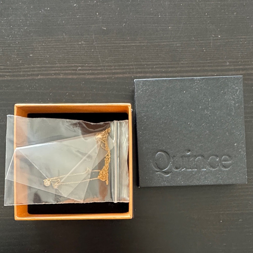 Quince 14K Gold Diamond Bezel Necklace